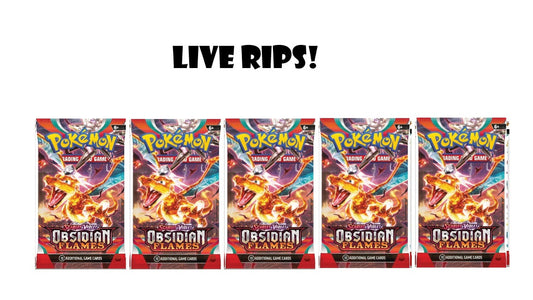 (5) Obsidian Flames Booster Pack- Live