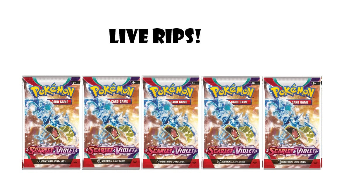 (5) Scarlet & Violet Booster Pack- Live