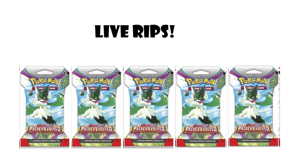 (5) Paldea Evolved Booster Packs- Live